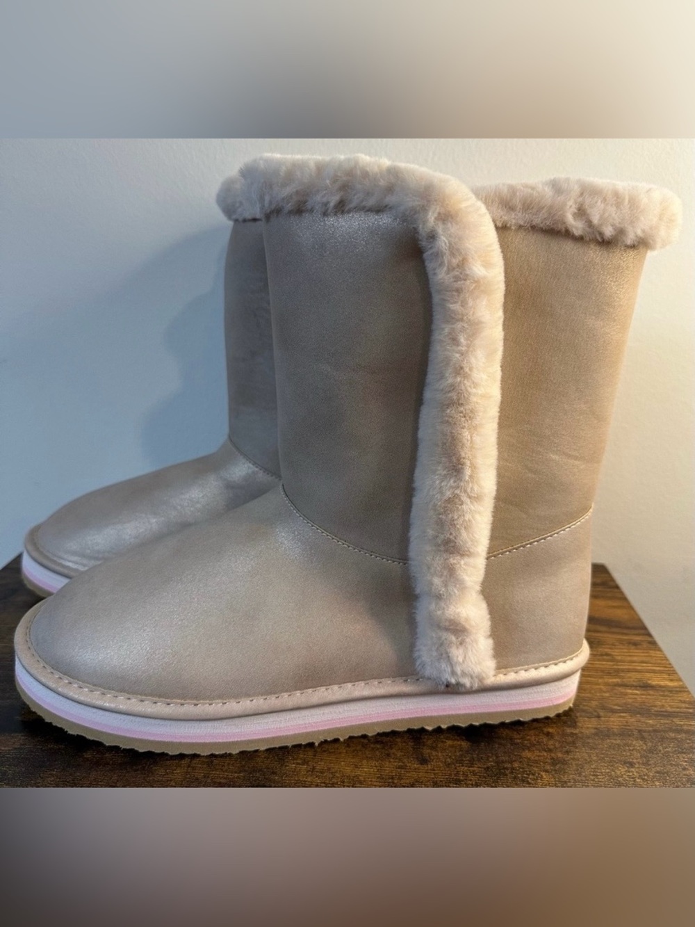 Sugar Girls Rose Gold Milhoja Winter Boots NWT Size 12 toddler